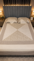 Luxury Bed Covers -Cotton Embroidery-5pc (heavy set)