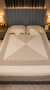 Luxury Bed Covers -Cotton Embroidery-5pc (heavy set) - Image 4
