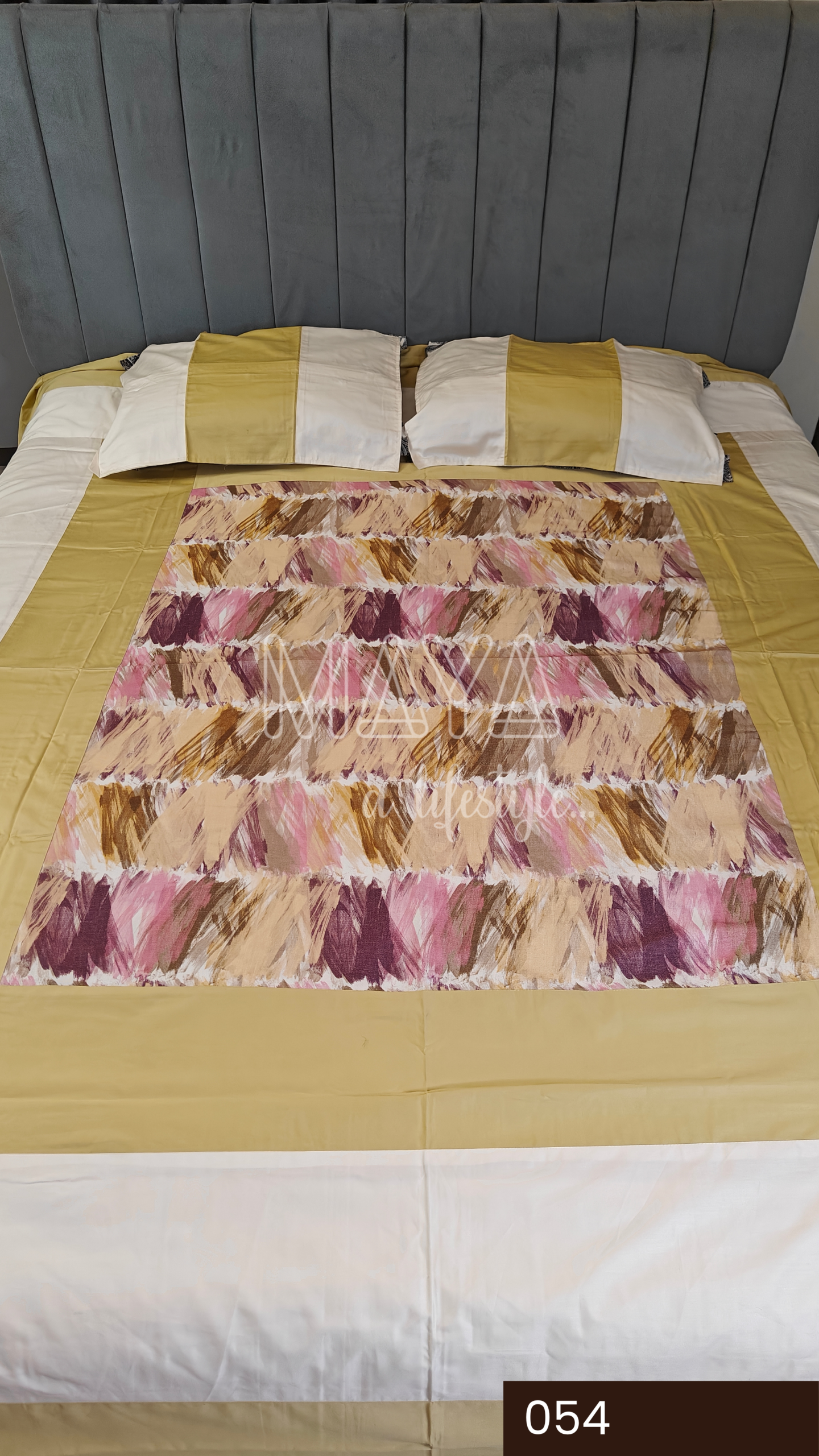 054 Luxury Bed Covers -Jaquard Cotton-3pc set - Image 1
