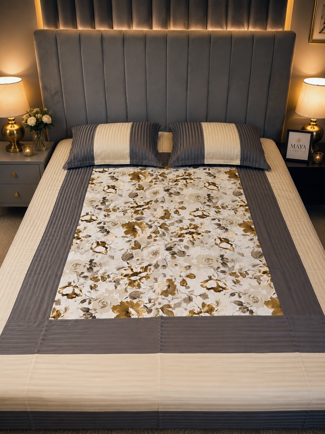 065-1.png Luxury Bed Covers -Jaquard Cotton-3pc - Image 1