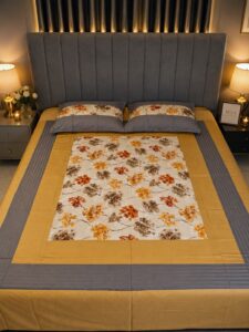 Luxury Bed Covers -Jaquard Cotton-3pc