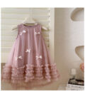 Summer wear | Dusty Rose Ruffle Party Dress | Code: 06