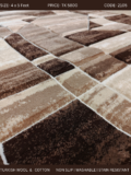 Turkish Carpet- Wool & Cotton Weave- 4/5 feet - Image 5