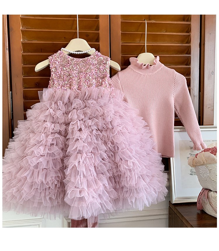 3 Rose Ruffle Party Dress set | Code: 26 - Image 1