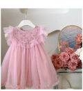 Summer wear | Rosy Lace Party Dress | Code: 10