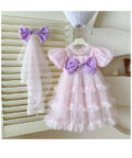 Lavender Bow Party Dress (3-4 yrs) | Code: 09 - Image 2