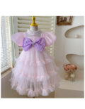 Lavender Bow Party Dress (3-4 yrs) | Code: 09 - Image 4