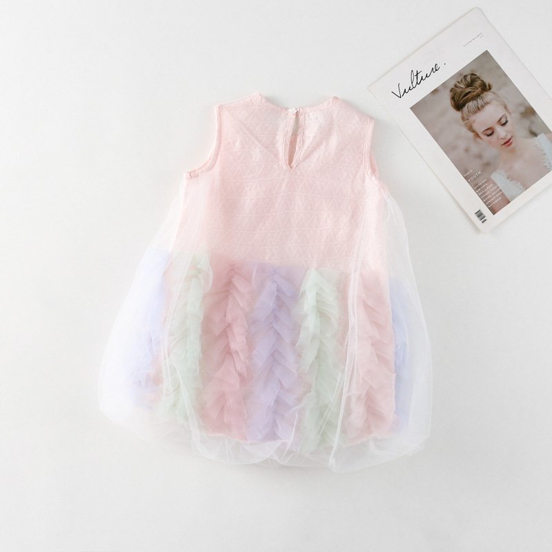 6 Summer wear | Pastel Rainbow Party Dress | Code: 19 - Image 1
