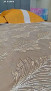 Luxury Bed Covers -Tissue Embroidery-3pc - Image 2
