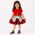 Scarlet Tartan Charm Summer Wear (3-5 yrs) | Code: N6 - Image 2