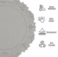 Ash Round Faux Leather Placemats - Image 6