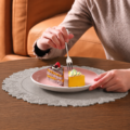 Ash Round Faux Leather Placemats