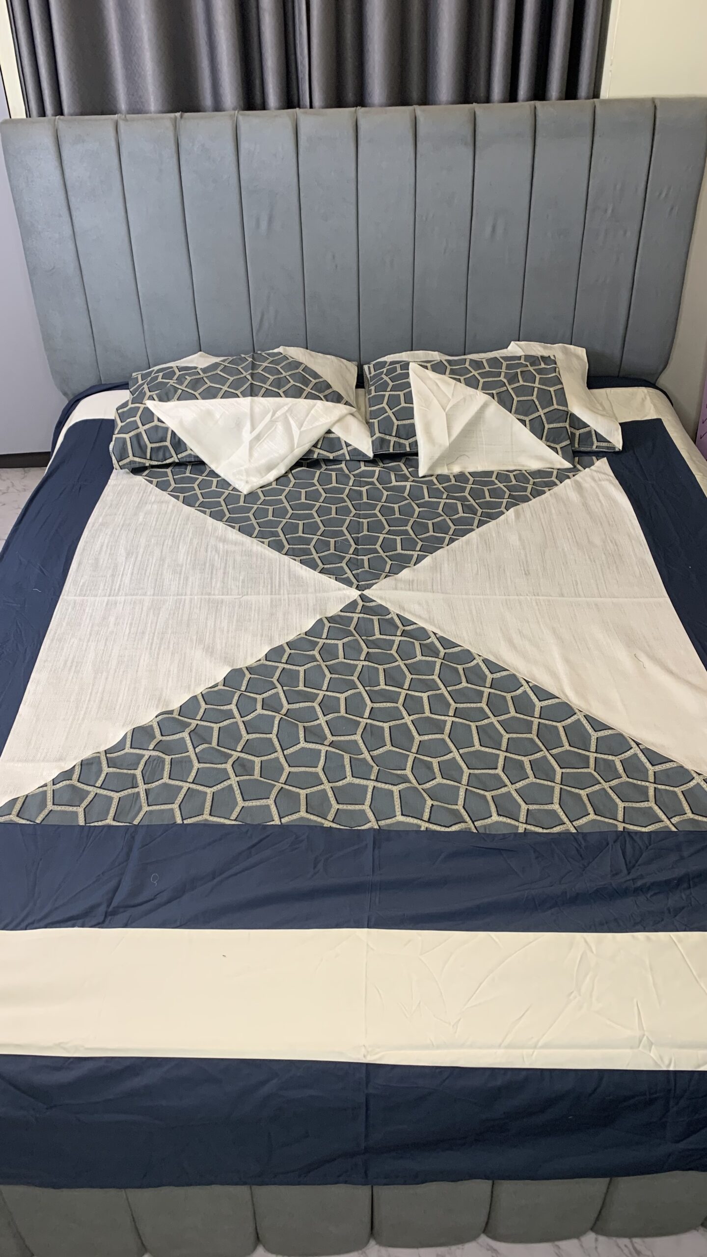 IMG_9026 Luxury Bed Covers -Cotton Embroidery-5pc (heavy set) - Image 1