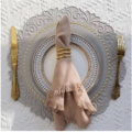 Ash Round Faux Leather Placemats - Image 5