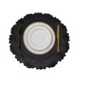 Black Round Faux Leather Placemats - Image 5