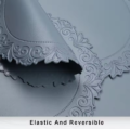Silver Round Faux Leather Placemats - Image 5