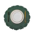 Olive Round Faux Leather Placemats - Image 5