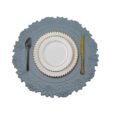 Silver Round Faux Leather Placemats - Image 6
