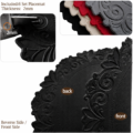 Black Round Faux Leather Placemats - Image 2