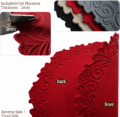 Red Round Faux Leather Placemats - Image 5