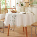 Ivory Serenity | Round Table Cloth | 140 - Image 2