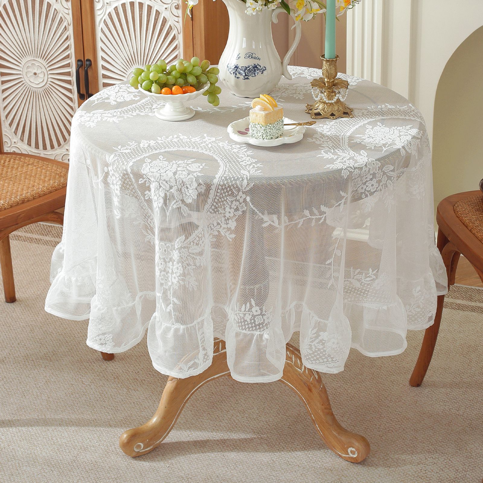 2 Snow Lace | Round Table Cloth | 140 - Image 1