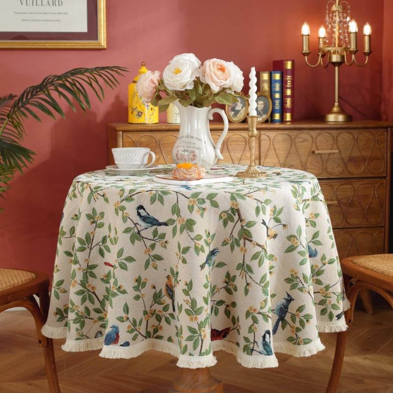 4 Ivory Meadow | Round Table Cloth | 150 - Image 1