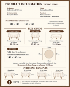 Azure Lace | Round Table Cloth | 150 2 808b078f 735d 464d 97b7 44f5e46ee8f3